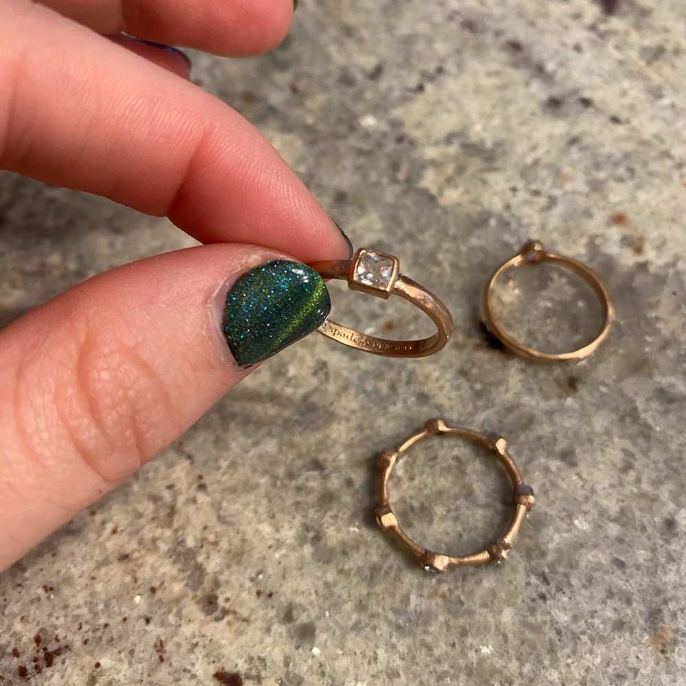 Kate Spade set of 3 stackable rings - Picture 4 of 8